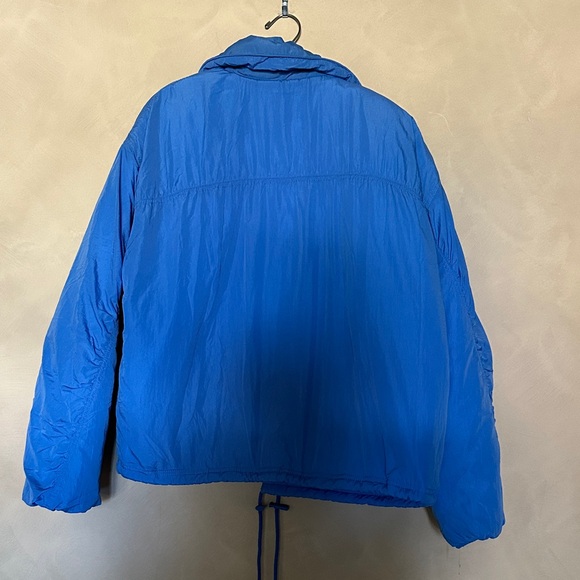 Free People Movement Off tge Bleachers Coaches Super Sonic Blue Jacket -New L - Picture 4 of 6